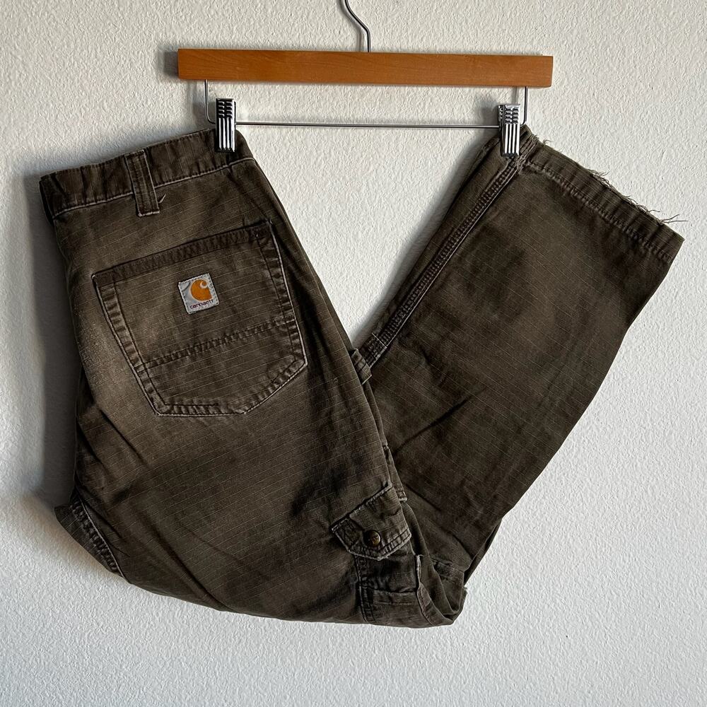 Carhartt brown cargo double knee work wear carpenter pants